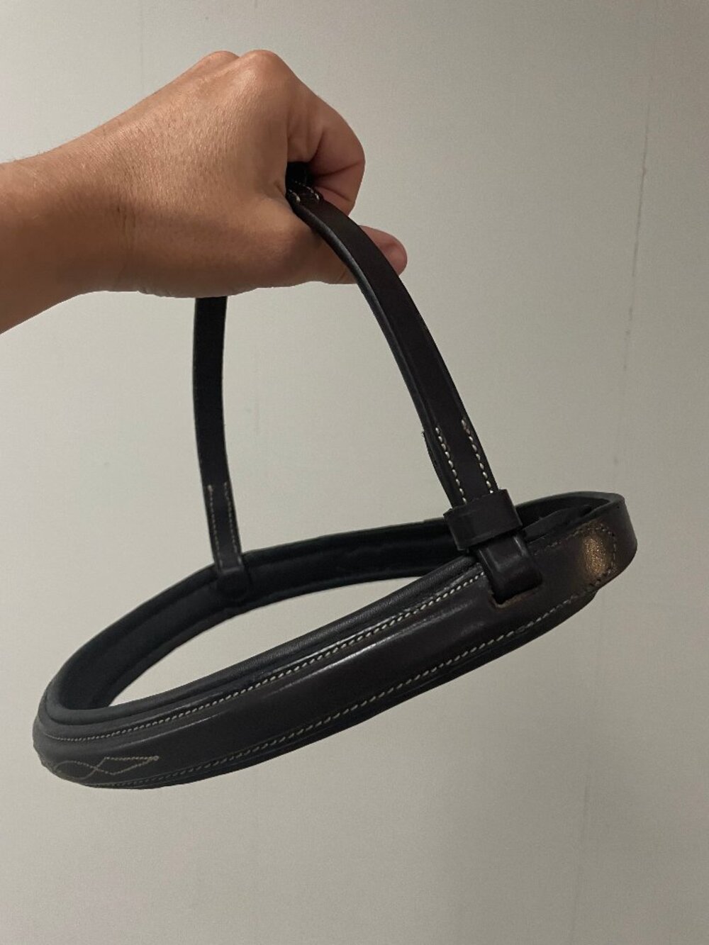 Shires Avignon Fancy Cavesson Horse English Noseband, Havana Brown, Pony Size